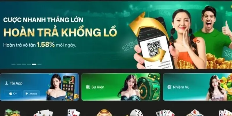 Chính sách hoàn tiền khổng lồ giúp người chơi giảm thiểu tỷ lệ rủi ro.
